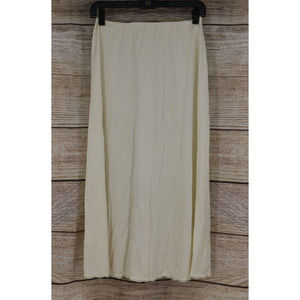 VINTAGE ShadowLine Womens Midi Slip Skirt Undergarment Size Small Ivory